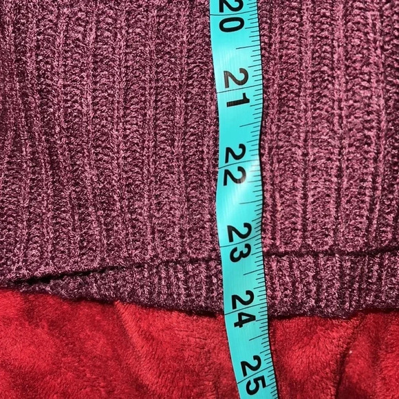 Mexx  purple stitch knit chunky turtle neck sweater Sz L - Picture 7 of 15